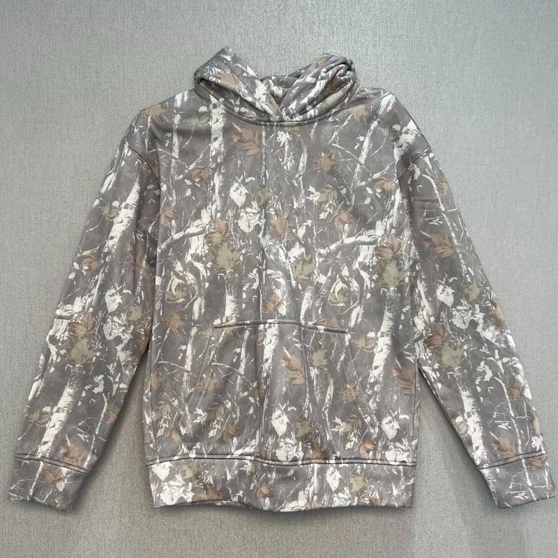 Sudadera unisex de camuflaje con estampado de hojas de TICOSA, sudaderas de gran tamaño
