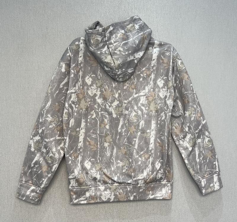 Sudadera unisex de camuflaje con estampado de hojas de TICOSA, sudaderas de gran tamaño
